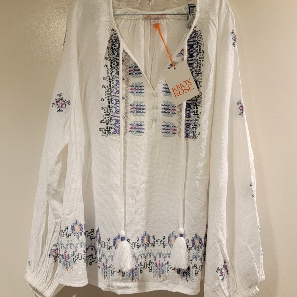 Brand New with Tags Knox Rose Boho Blouse. XL. NWT!